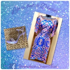 Embellish Dress with Geometric Design SZ(M)